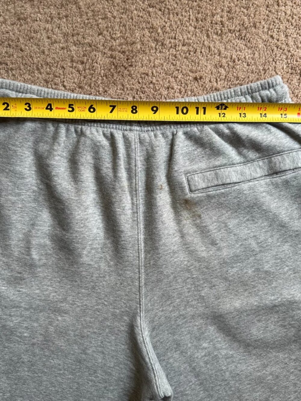 Nike Sweatpants Mens Medium (32x30) Straight Leg Grey Pockets Mid Rise - Picture 7 of 14